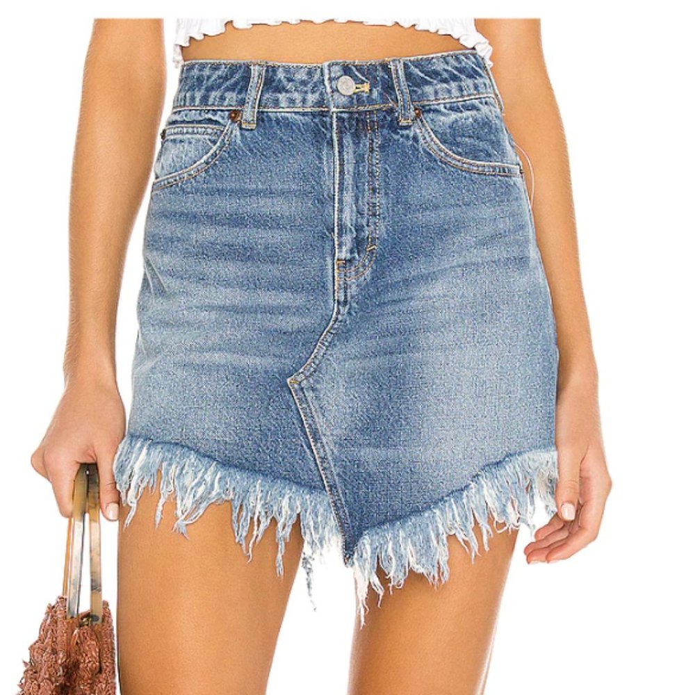 Free People Bailey Denim Mini Skirt